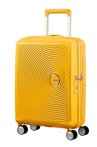American Tourister Soundbox - Spinner S Erweiterbar Handgepäck, 55 cm, 41 L, Gelb (Golden Yellow)